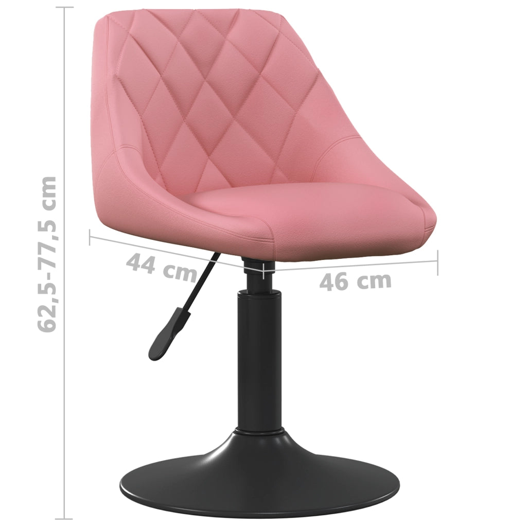 Sgabello Bar Rosa 46x44x(62,5-77,5) cm Velluto