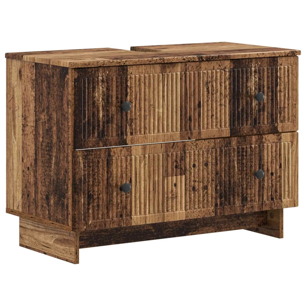 Set di Armadi da Bagno da 2 Pezzi EDE Legno antico 3417664