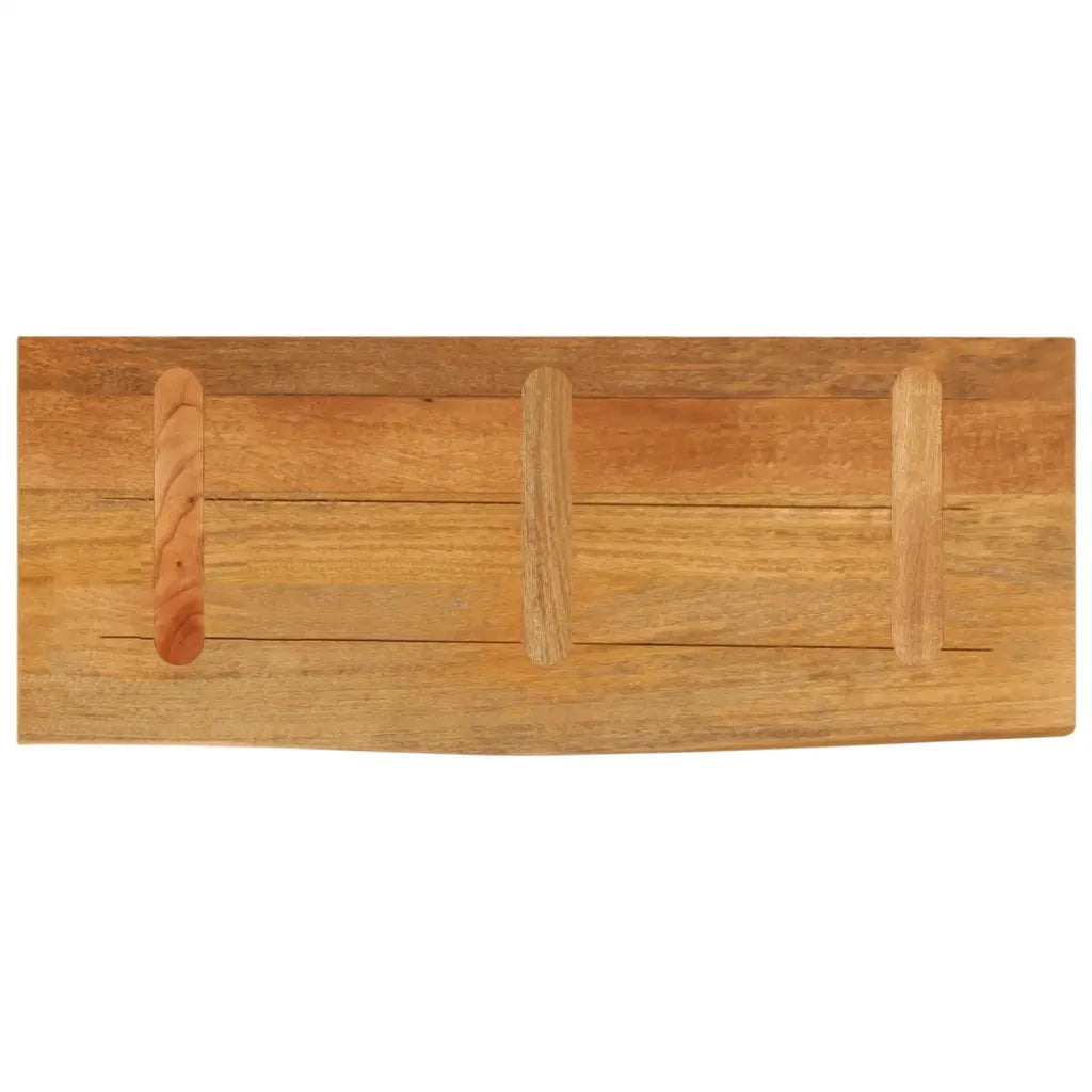 Piano Tavolo Bordi Vivi 90x30x3,8 cm in Legno Massello di Mango 370575