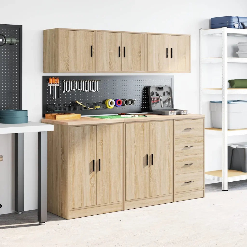 Pensile per Garage Rovere Sonoma in Legno Multistrato 860647