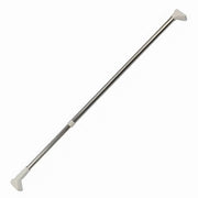 Trade Shop - Bastone Asta Tenda Doccia Barra Telescopico 70-120cm Alluminio Piedini Bianchi 59796 -