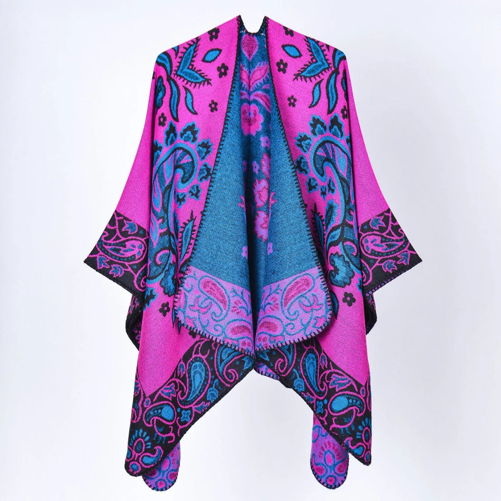 Nuovo scialle/sciarpa jacquard paisley versatile ed elegante per la primavera e l'autunno, scialle in cashmere double-face
