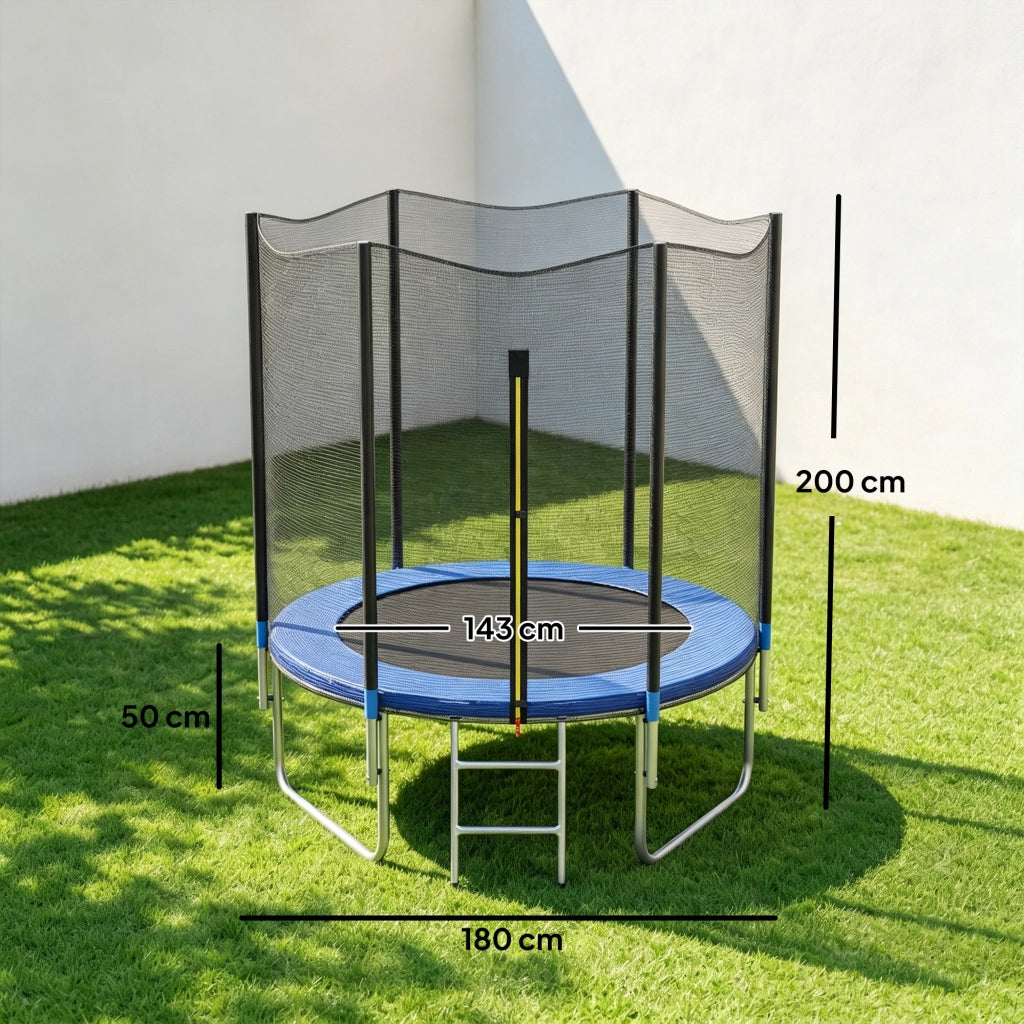 Trampolino da Giardino con Rete di Sicurezza ¨C zephmum ¨C ?180 cm