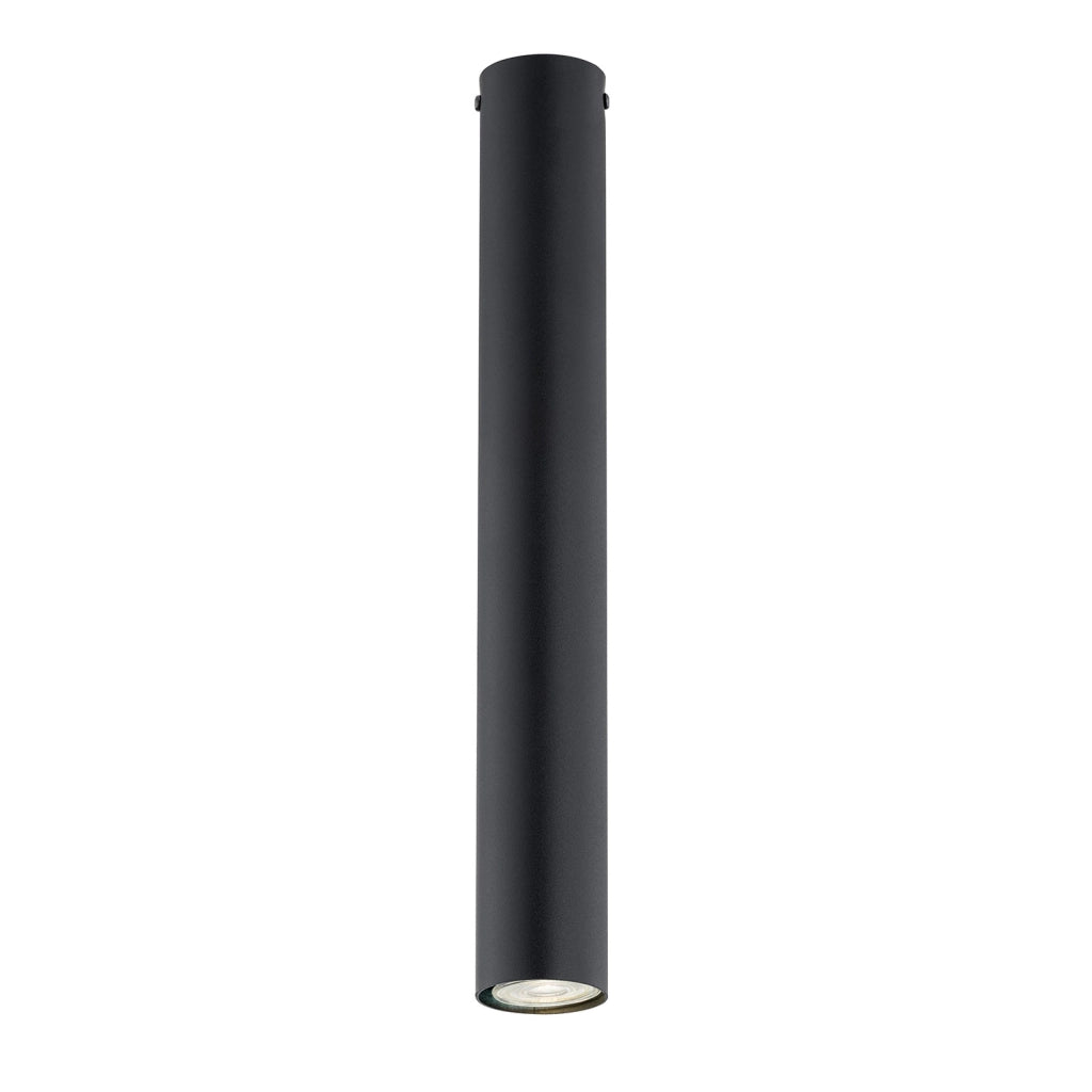 Plafoniera Moderna Faretto Marduk 1 Luce Acciaio Nero 45 Cm