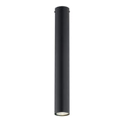 Plafoniera Moderna Faretto Marduk 1 Luce Acciaio Nero 45 Cm