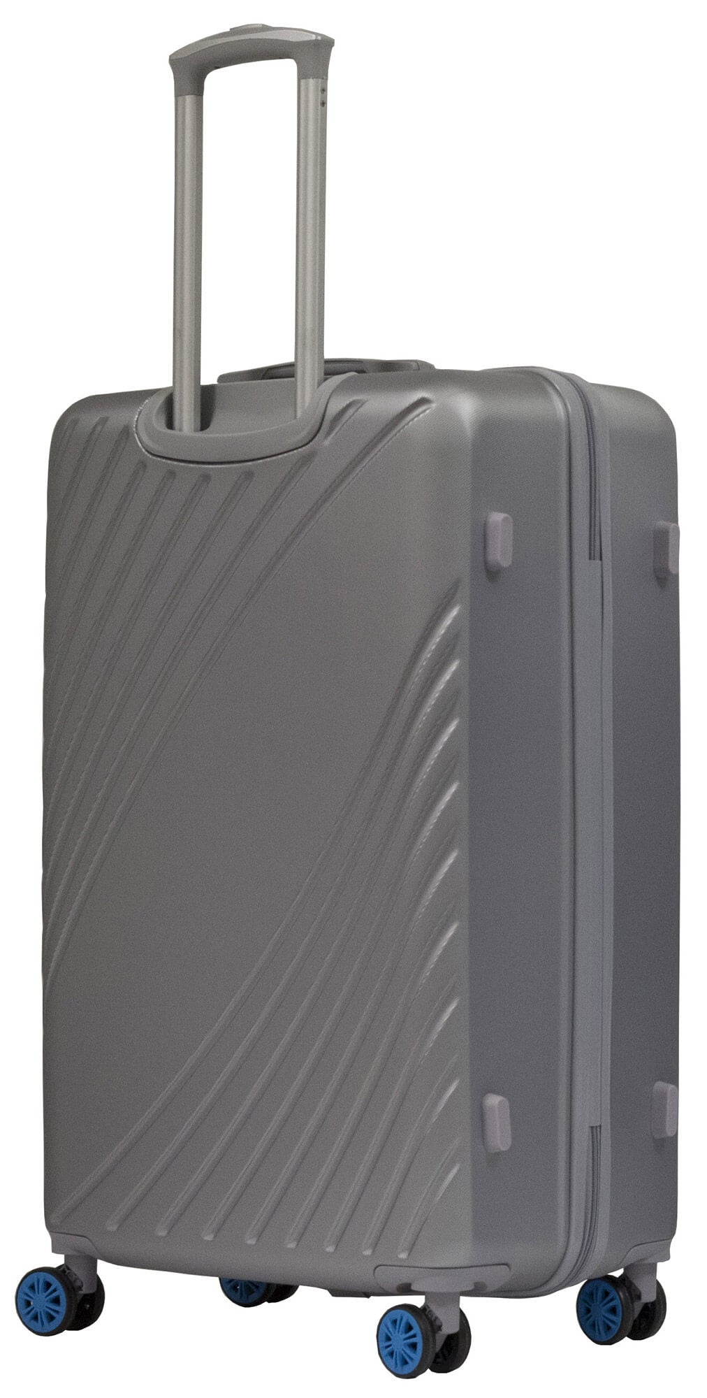 Trolley Valigia Grande Rigida in ABS 4 Ruote TSA Ravizzoni Fresh Silver e Blu