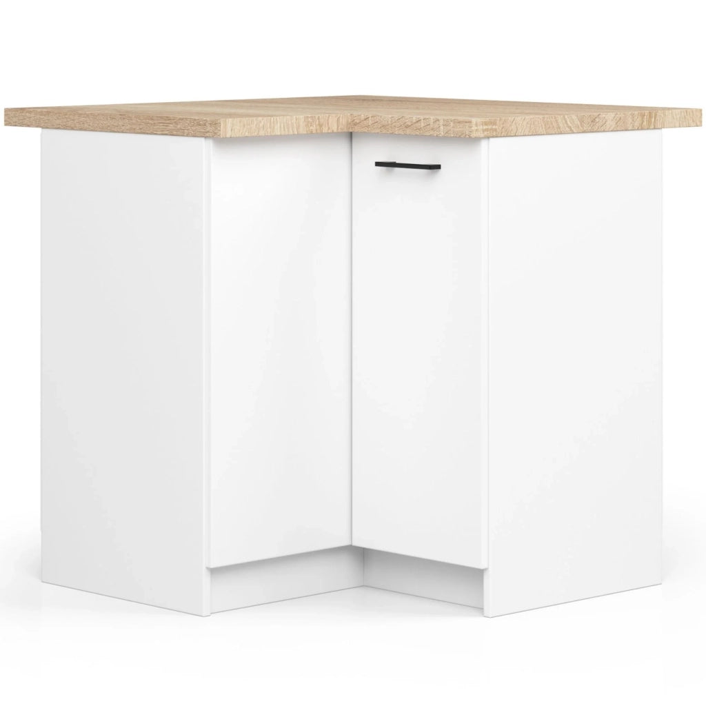 Mobile cucina modulare con piano di lavoro AKORD OLIWIA Bianco 90 cm 2 ante 90x46x85 cm