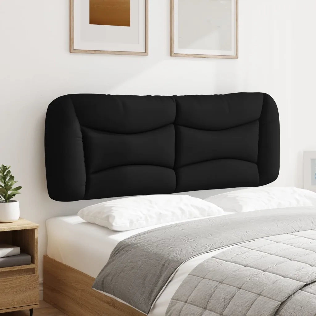 Cuscino Testiera Hvar Nero 140 cm in Tessuto 374578