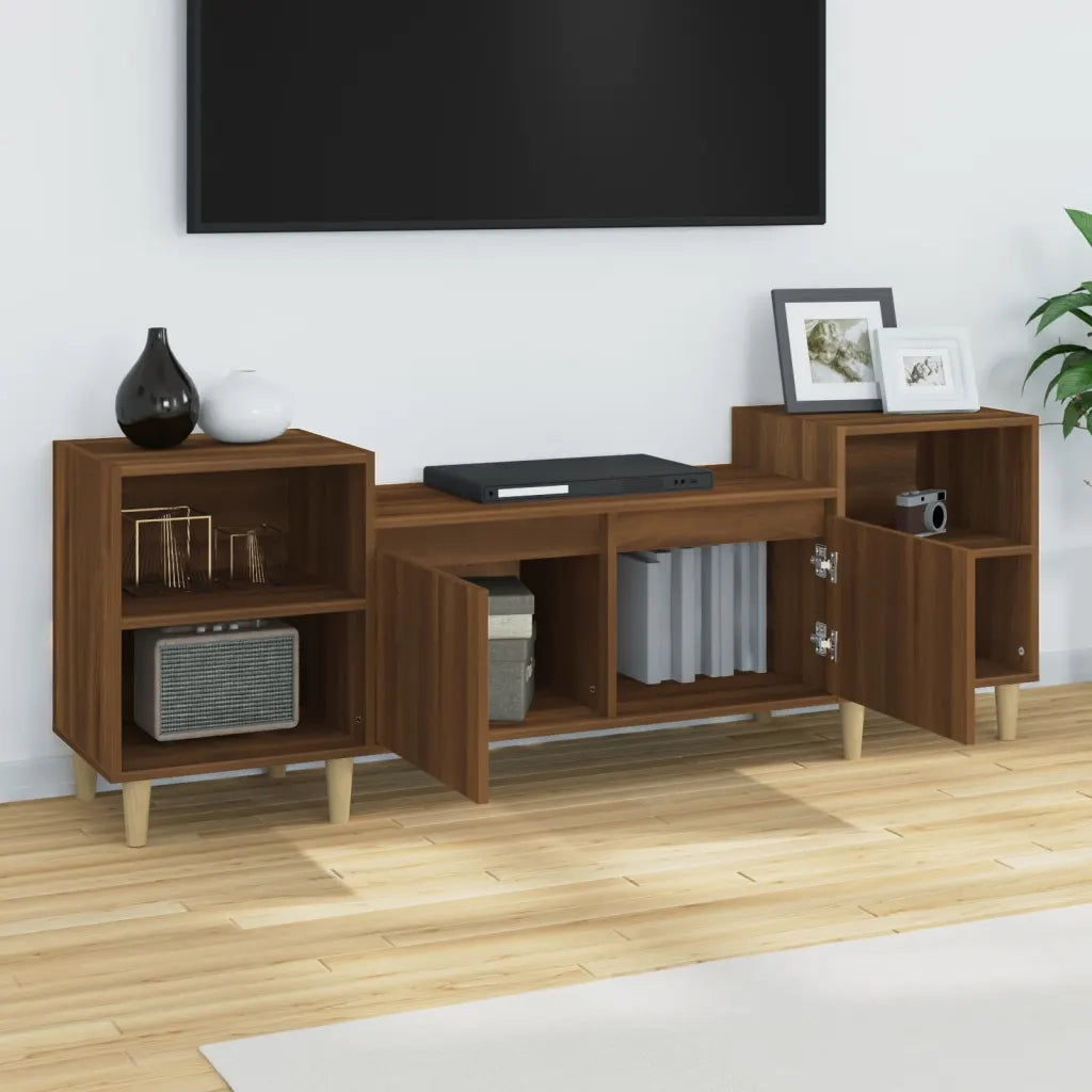 Mobile TV Rovere Marrone 160x35x55 cm in Legno Multistrato 821195