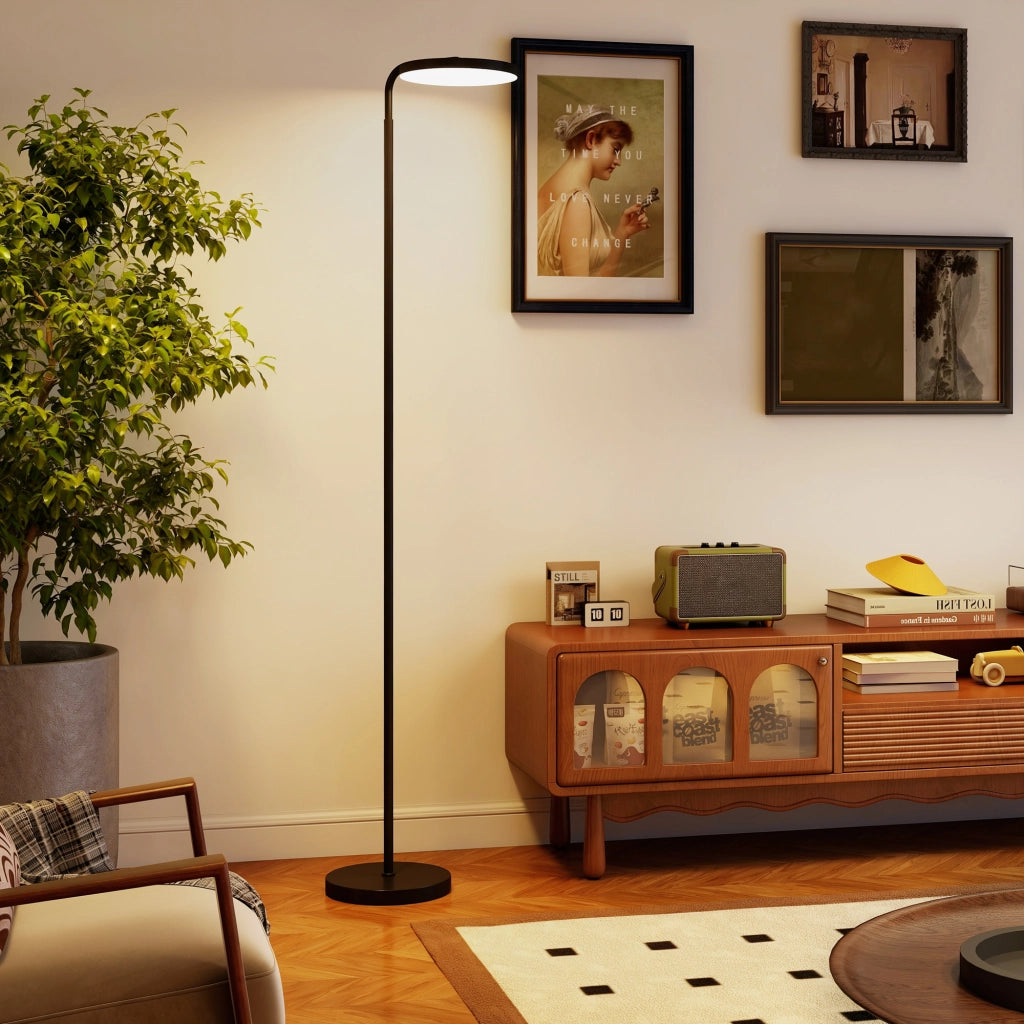 Lampada da Terra LED Regolabile ¨C zephmum ¨C Nero