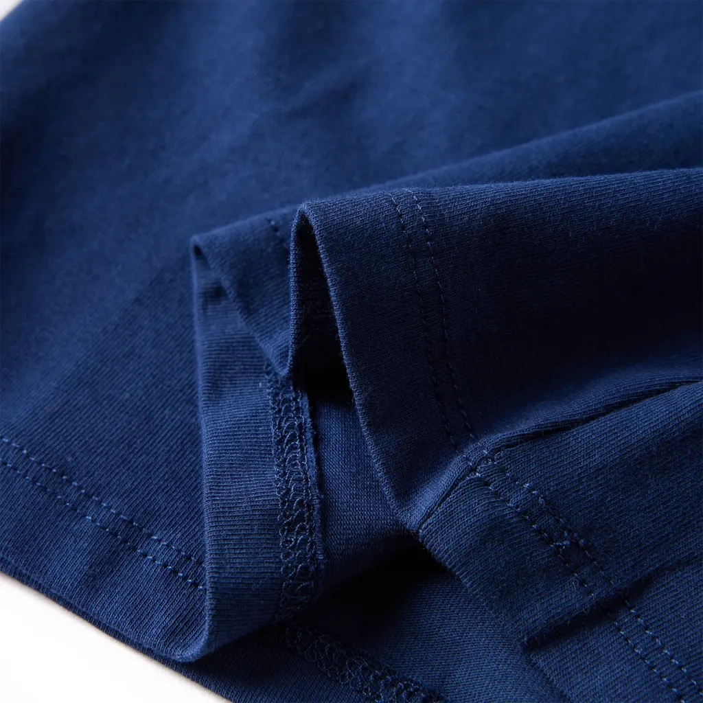 Maglietta da Bambina a Maniche Lunghe Blu Marino 128 13622