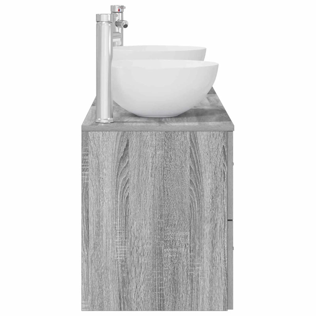 Set di Armadi da Bagno 3 pz Sonoma grigio 49,5 x 35 x 63 cm 3405800