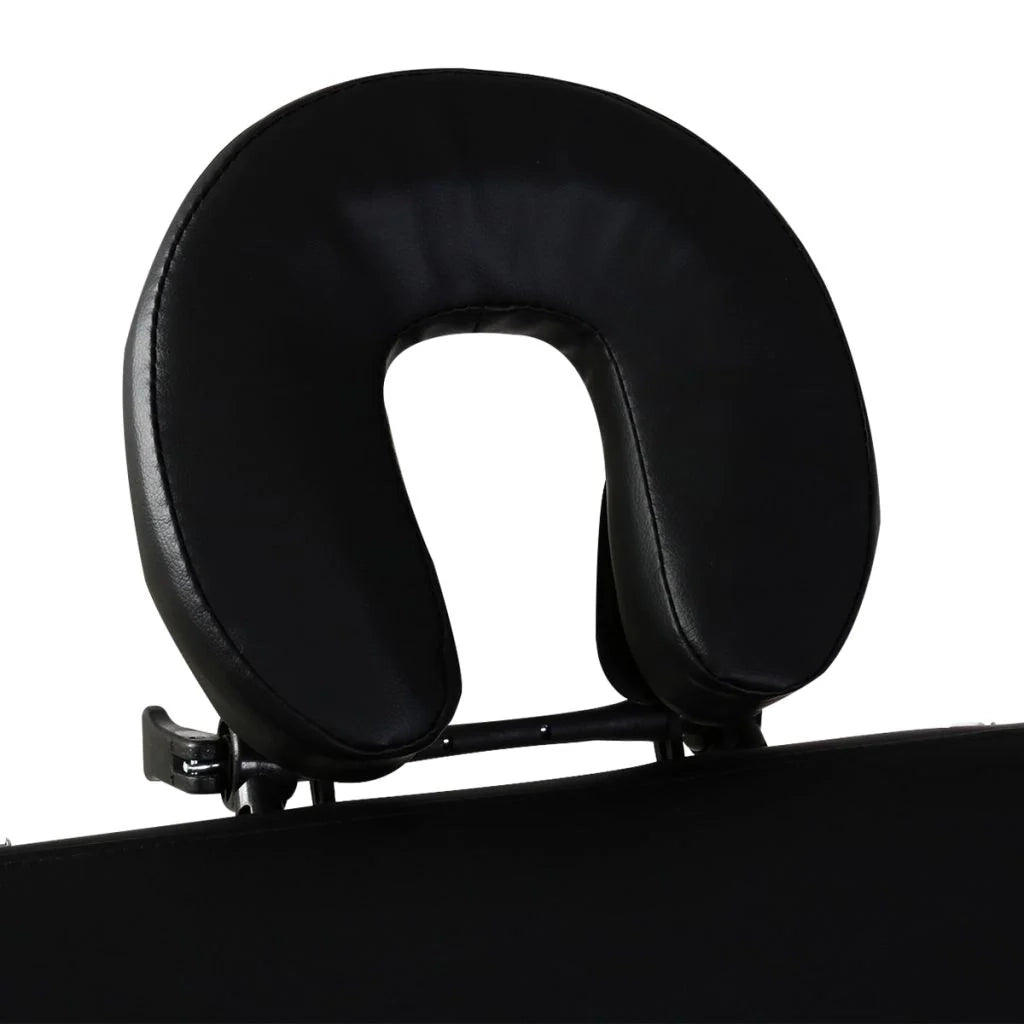 Lettino da massaggio pieghevole a 3 sezioni con struttura in acciaio inox nero 02_0001888