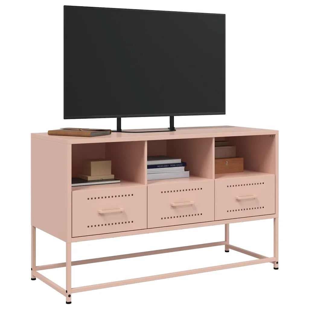 Mobile TV Rosa 100,5x39x60,5 cm in Acciaio 846543