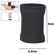 Trade Shop - Coppia Polsiera Elastiche Supporto Per Polso Bambini Anallergico Protezione Nero -