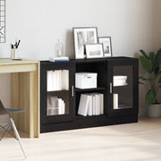 Credenza Nera in Rovere 120x30,5x70 cm in Legno Ingegnerizzato