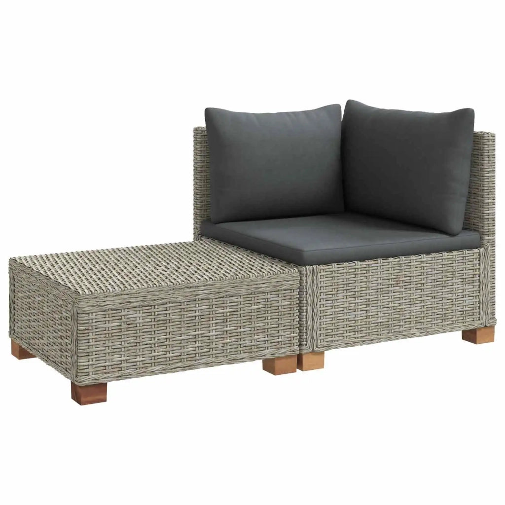 2 pz Set Lounge in Rattan con Cuscini GENDT Rattan naturale 42034404