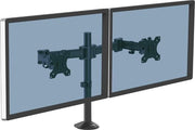 Braccio per due monitor ergonomico VESA compatibile - Rotazione e inclinazione regolabile - Sistema di gestione cavi - Dimensioni massime monitor 27" - Peso massimo 8KG - Nero