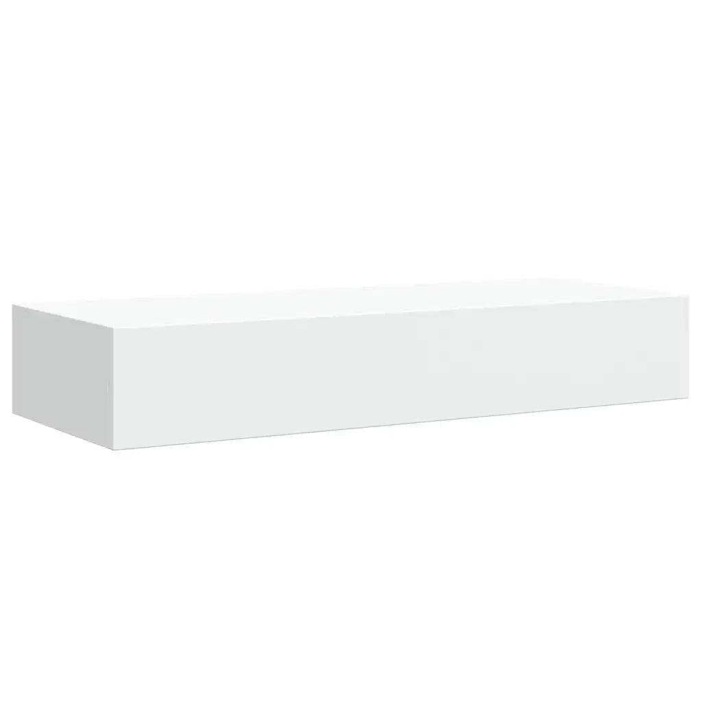 2 pz Scaffali con Cassetti da Parete | Mensola sospesa Bianchi 60x23,5x10 cm MDF