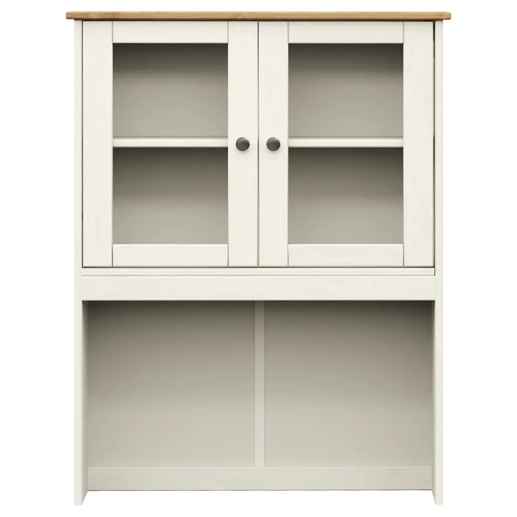 Credenza VIGO Bianca 80x40x176 cm in Legno Massello di Pino 3200584