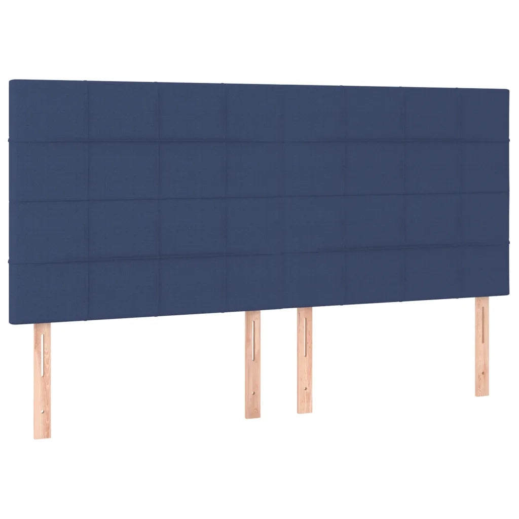 Testiera a LED Blu 180x5x118/128 cm in Tessuto