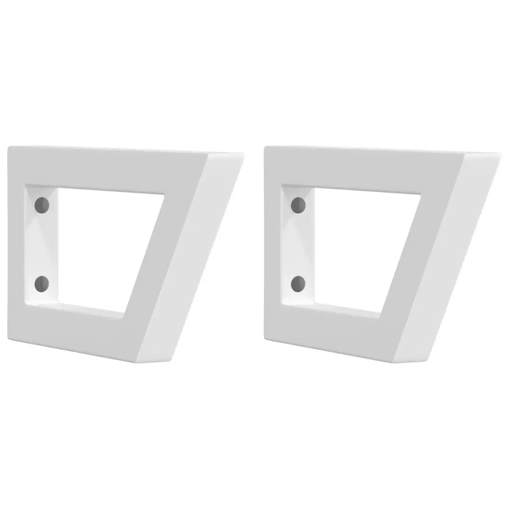 Reggimensole per Lavabo 2 pz Bianche Trapezio in Acciaio 4007276