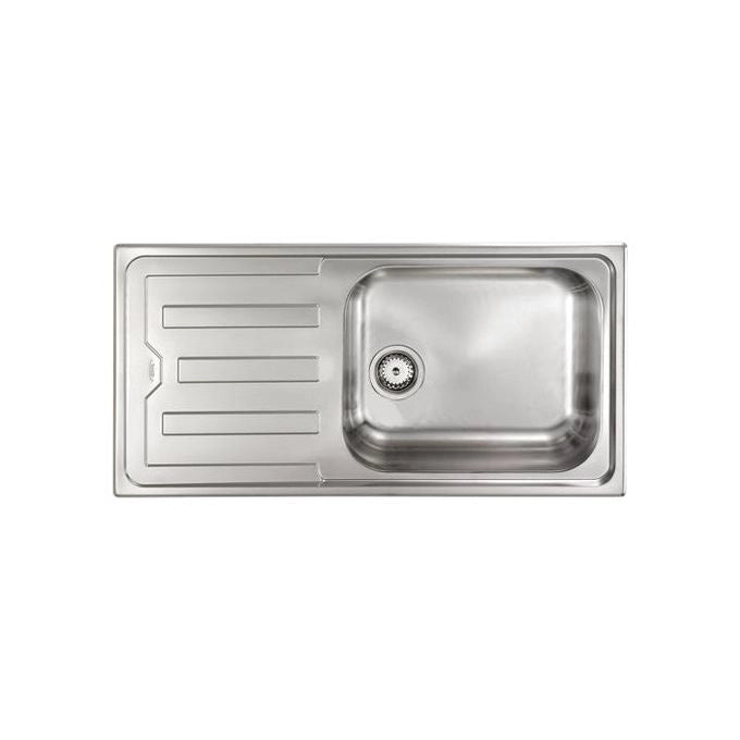 CM Cristal 100 x 50 1V Lavello montato su piano Rettangolare Acciaio inossidabile