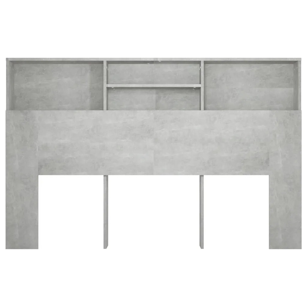 Testiera con Scomparti-Testata del letto Grigio Cemento 160x19x103,5 cm