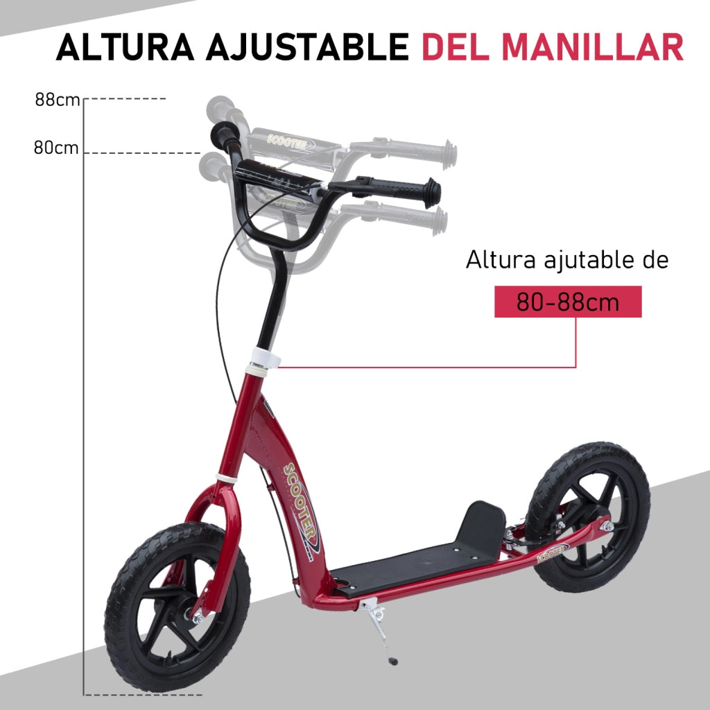 Patinete Bambini ¨C Zephmum ¨C 120x52x80-88 cm Rosso
