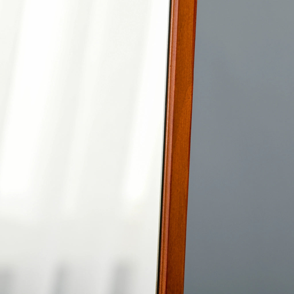 Specchio da Terra e Parete con Struttura in Legno ¨C zephmum ¨C Noce Chiaro 37x43x156cm