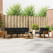 Set di divani da esterno con cuscino 7 pcs Naturale e Nero 3368423