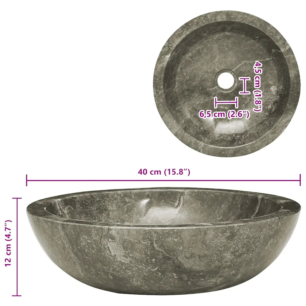 Lavandino Grigio ?40x12 cm in Marmo CFW9206557