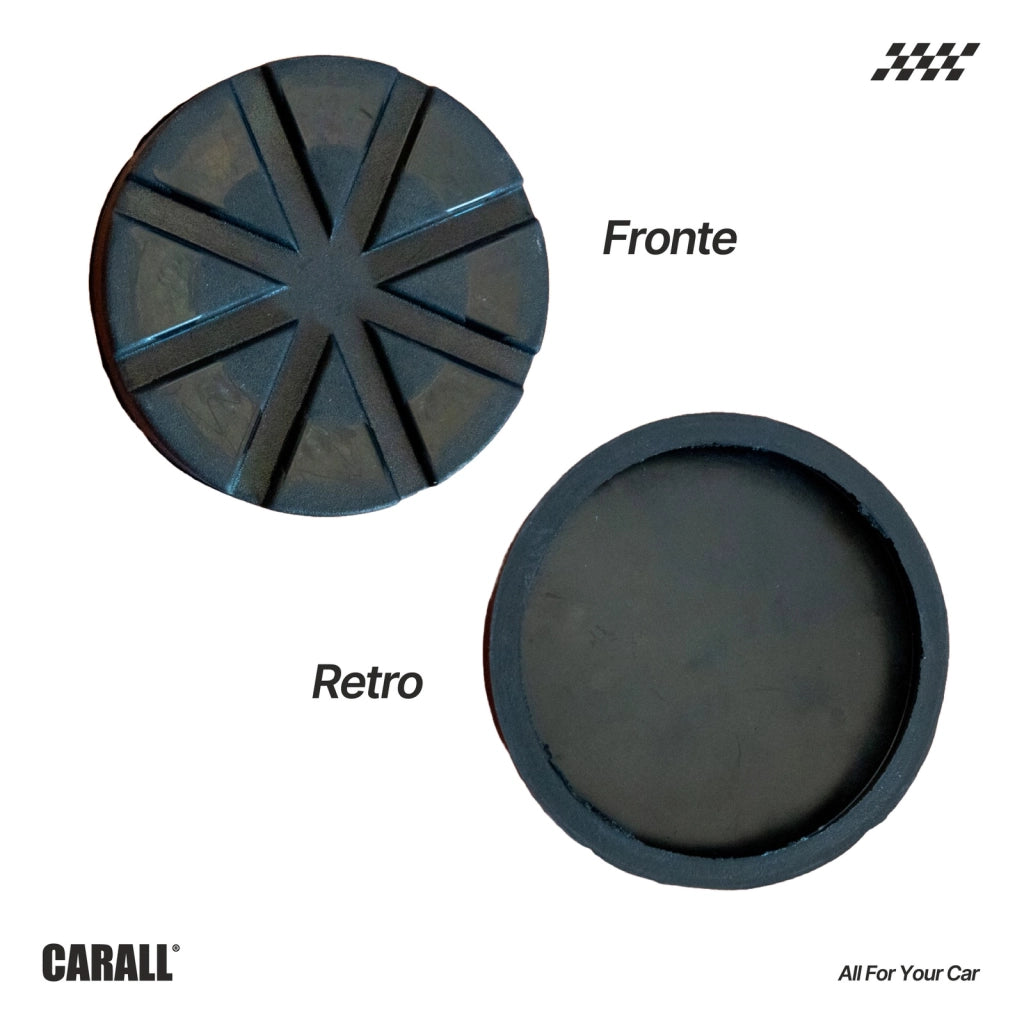 4 Pezzi Tamponi a Cuffia in Gomma Tondo per Ponti Sollevatori Diametro 123mm Spessore 22mm