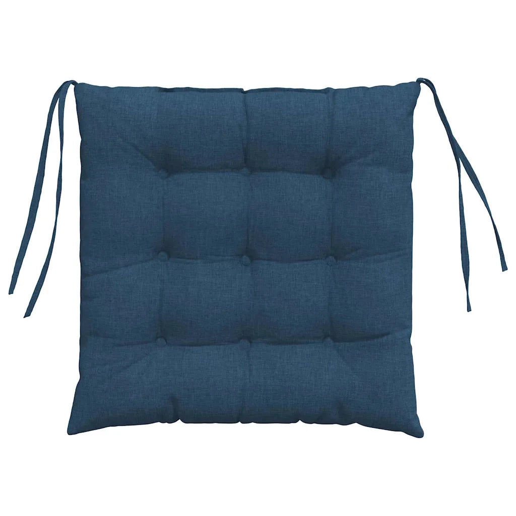 Cuscini per Seduta 4 pcs Blu 40 x 40 x 6 cm Tessuto