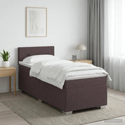 Letto box spring con materasso Marrone Scuro 100 x 200 cm 3450414