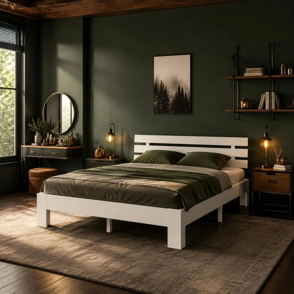 Solid Wood Bed White Pine 160x200 Cm