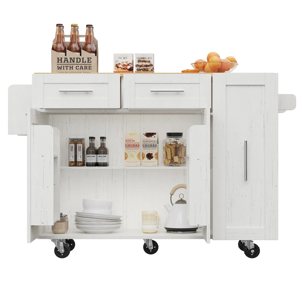 Tavolo da Pranzo Allungabile con Piano in Legno e Vano Contenitore ¨C MINIMAL ¨C Bianco