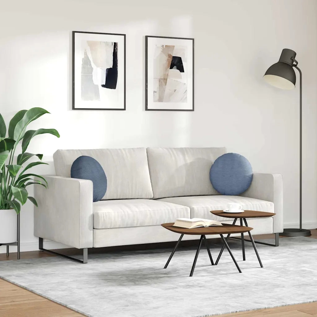 Cuscini per Seduta 2 pz | Cuscini per sedie Blu ? 40 cm Tessuto in Cords