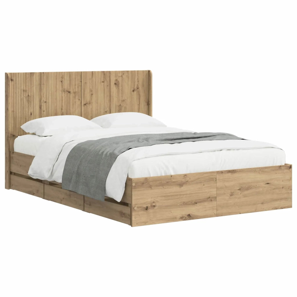 Struttura del letto con stoccaggio e testata Artisan Oak 3445819