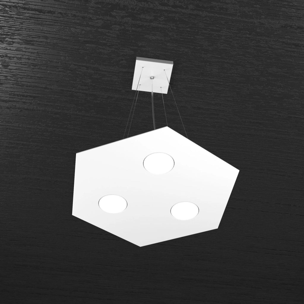 EXAGON SOSPENSIONE 3 LUCI BIANCO 1142-SP-BI