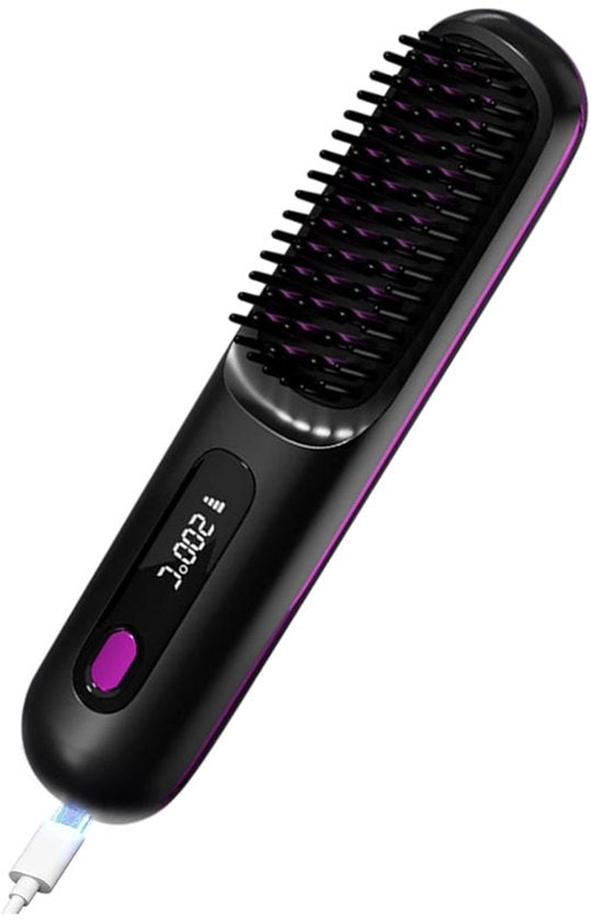 Stilettang senza fili - Stilettang caricabile via USB - Stilettang resistente al calore - Adatta a tutti i tipi di capelli - Nero