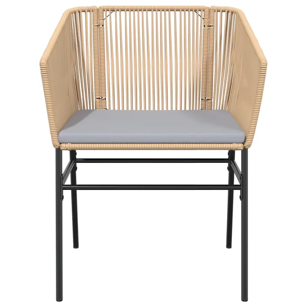 Set da Pranzo da Giardino 5pz con Cuscini Polyrattan Vetro 3334523