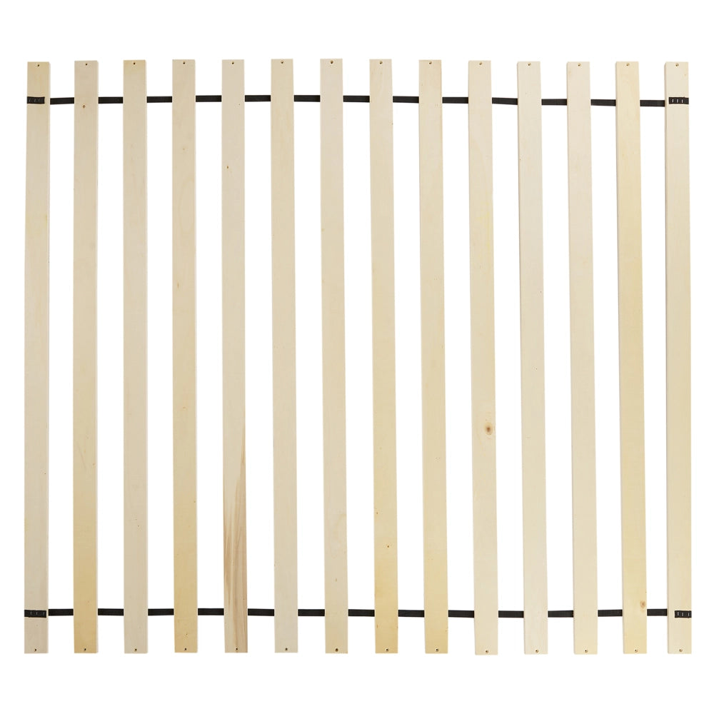Letto Matrimoniale con Testiera Struttura a Doghe in marrone chiaro 160 x 200 cm stile moderno