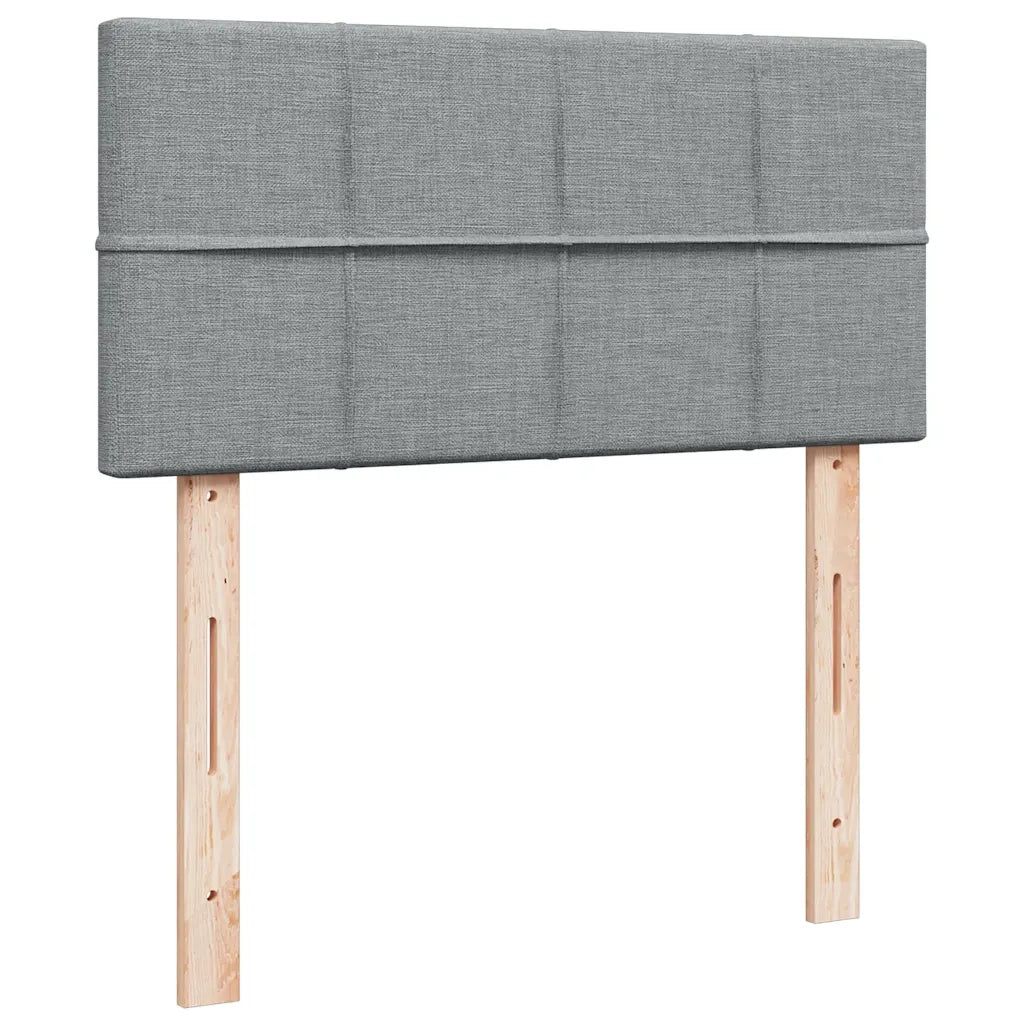 Giroletto a Molle con Materasso Grigio Chiaro100x200 cm Tessuto 3287367