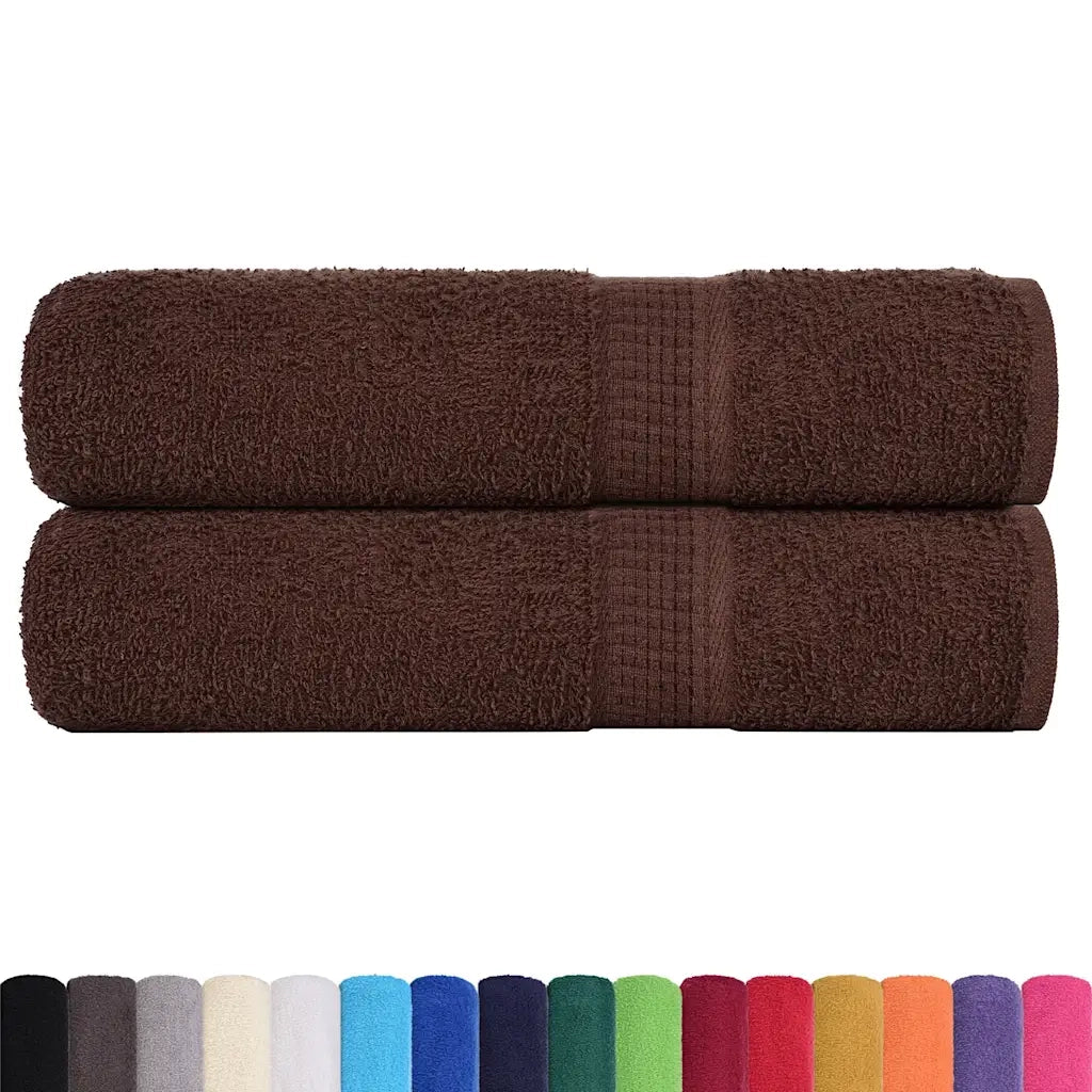 Asciugamani da bagno FROGN 2 pz Marrone 100x150 cm 360 g/m² 136764