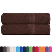 Asciugamani da bagno FROGN 2 pz Marrone 100x150 cm 360 g/m² 136764