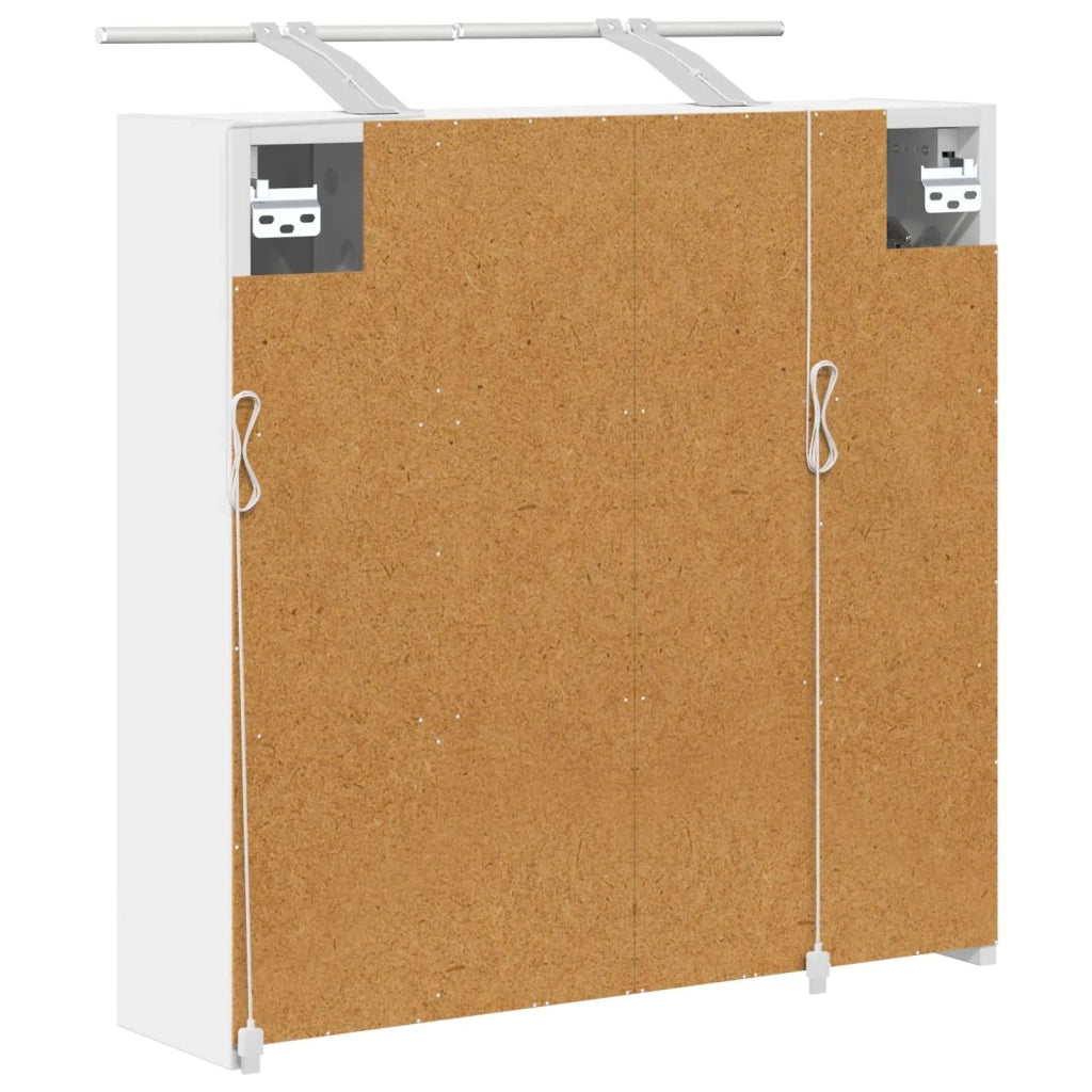 Mobiletto per specchio da bagno Bianco 63,5 x 16 x 62,5 cm