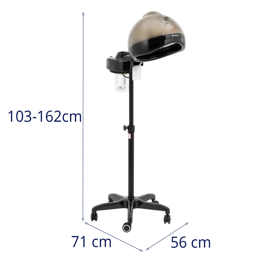 Asciugacapelli su supporto 750 watt timer 0,75 l acciaio con trattamento antiruggine plastica nera 14_0008554
