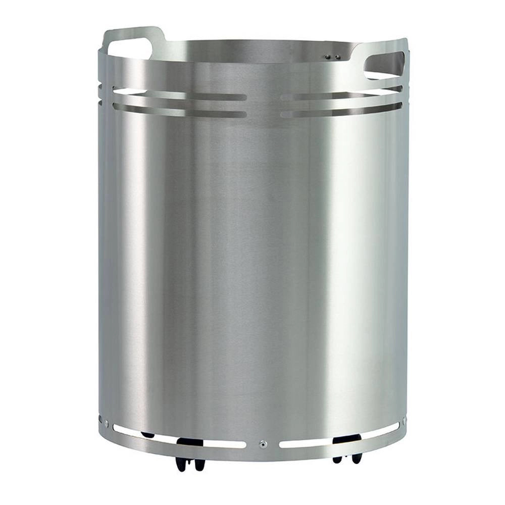 Portalegna tondo acciaio inox d.38 h. 52 cm.  Made in Italy
