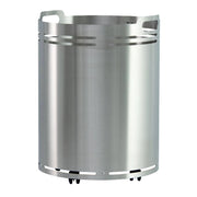 Portalegna tondo acciaio inox d.38 h. 52 cm.  Made in Italy